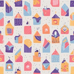 seamless pattern with Geometric Architectural