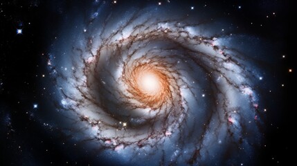 Spiral Galaxy NGC 1566, concept illustration