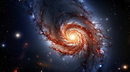 Spiral Galaxy NGC 1566, concept illustration