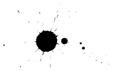 ink drip stains on a transparent background