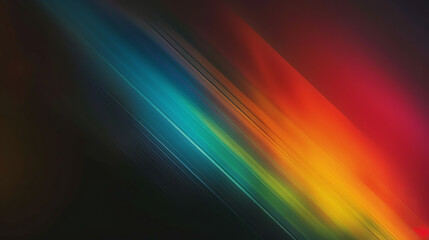 abstract background with rainbow - Minimalist gradient background, blur, retro colors, black background