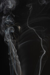 Cloud smoke swirl on black background