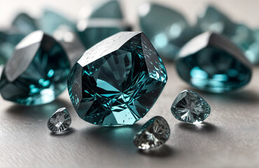 diamonds on a blue background