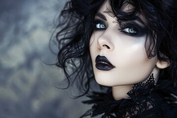 Fototapeta premium Pale woman in gothic style