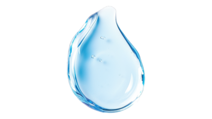 Blue drop. Transparent background or PNG file. 