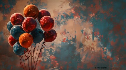 a celebration background with balloons