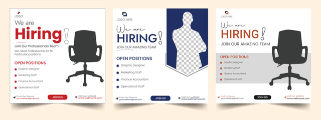Hiring recruitment open vacancy design info label template. We are hiring to join our team announcement lettering, Minimal we are hiring background, job vacancy concept