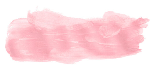 Shiny pink brush watercolor painting isolated on transparent background. watercolor png