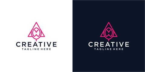 Minimalist logo design elegant flower rose beauty with line art style.