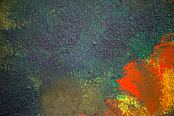 Color Symphony: Macro Photo of Oil Paint Details