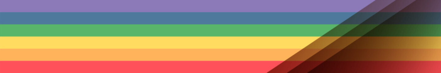 LGBT pride flag horizontal wide banner background. Rainbow pride flag include of Lesbian, gay, bisexual, and transgender flag of LGBT organization. Horizontal pride rainbow vector illustration