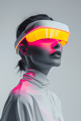 Futuristic Vision in Orange