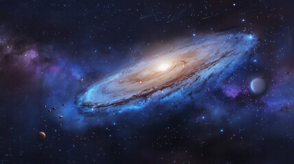 Fototapeta premium Andromeda Galaxy, the closest major galaxy to our own Milky Way. 