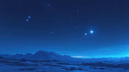   Canis Major constellation with the star Sirius shining brightly. 