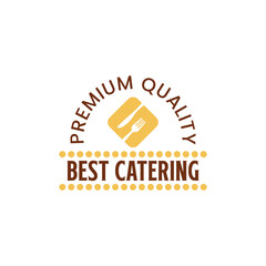 catering logo with fork, spoon and knife. food catering service logo template