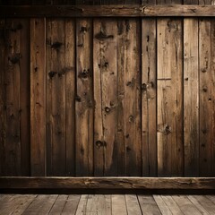 brown old wooden wall background	
