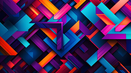 Digital colorful abstract geometric pattern texture graphic poster background