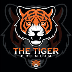 Tiger Animal logo mascot cartoon illustrations