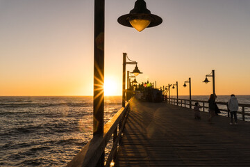 Swakopmund Pier during sunset, Namibia