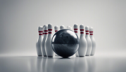 Naklejka premium bowling ball, isolated white background 