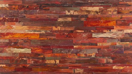Warm Toned Wooden Mosaic Texture - Abstract Background