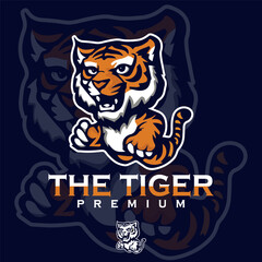 Tiger Animal logo mascot cartoon illustrations