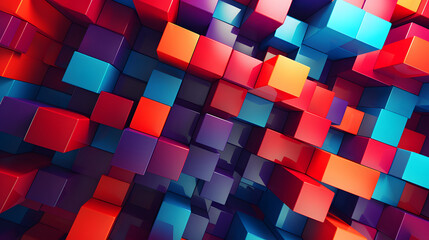 Digital colorful abstract geometric pattern texture graphic poster background