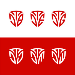 TJB Shield Lettermark Logo Set.