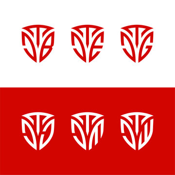 TJB Shield Lettermark Logo Set.