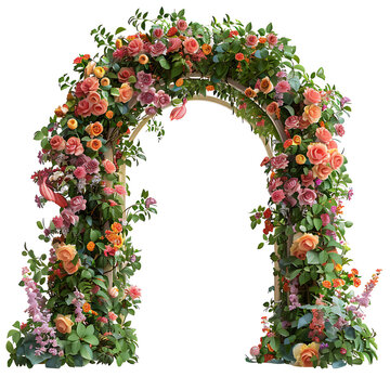 recommend clip art: Garden flower arch on isolated transparent background