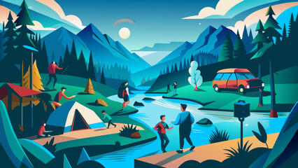 Hiking, camping and outdoor activities