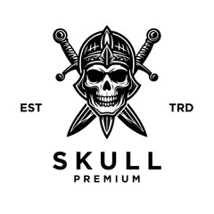 Fototapeta premium skull icon logo template illustration