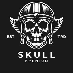 skull icon logo template illustration design
