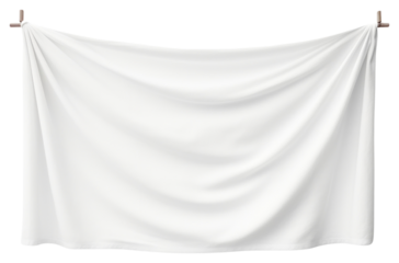 PNG Fabric banner hanging textile white