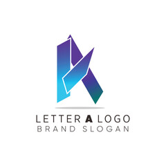 Letter A llogo with simple elegant design, premium style