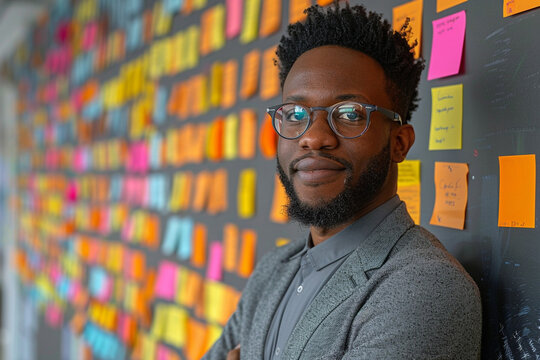 A confident business analyst presenting insights and recommendations to stakeholders, their expertise and storytelling skills compelling action and driving business impact