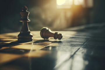 chess game on the board