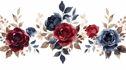 Vintage Rose Pattern with Seamless Floral Background.A classic bouquet of red roses conveys timeless love and beauty.