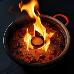 hot pepper in fire