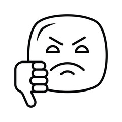 Check this amazing icon of dislike emoji, unique and creative vector