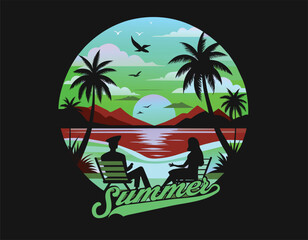 Printsummer,summer vaccation.welcome summer ,summer vibes