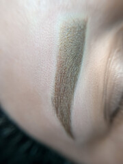 permanent eyebrow make up close up	