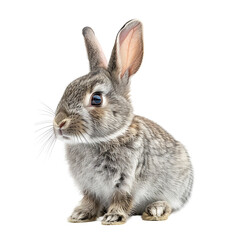 Obraz premium Cute bunny rabbit on isolated transparent background