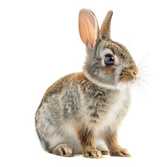 Obraz premium Cute bunny rabbit on isolated transparent background