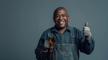 Fototapeta premium A Smiling Technician with Tools