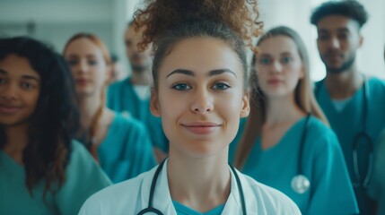 group of doctors in hospital