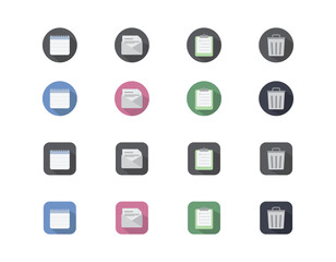 Business and marketing, programming, data management, internet connection, social network, computing, information. Thin line icons set. Flat vector illustration