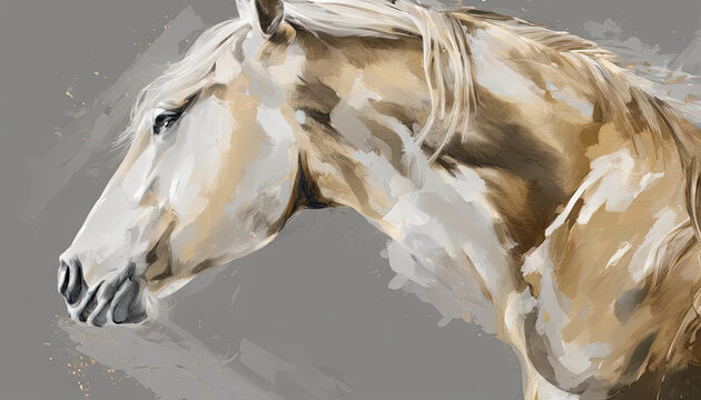 abstract paint of horse