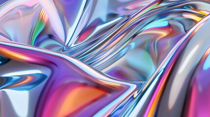 Variant Refraction of Chrome and Glass Material Abstract Background Collection