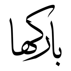 Barkhan Muslim Boy Name Sulus Font Arabic Calligraphy
